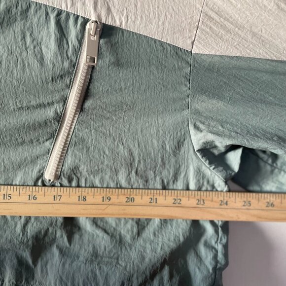 Garage Womens Mint Green & White Colorblock Windbreaker Cropped Jacket Size XL - Picture 6 of 8